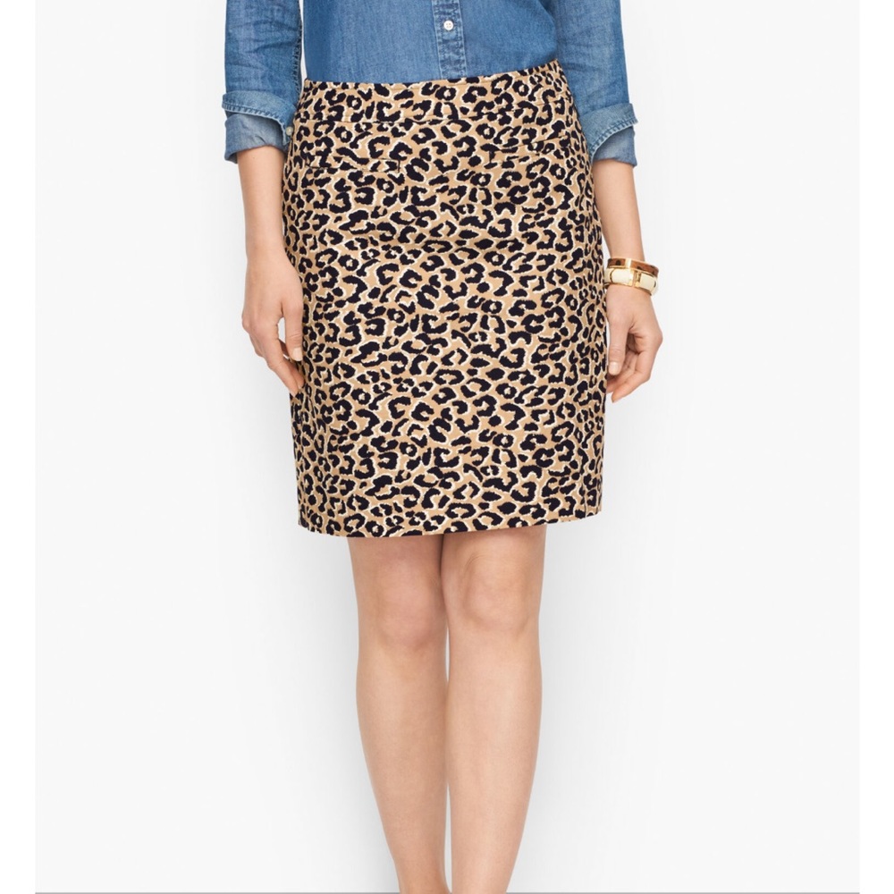 Talbots Pencil Skirt Leopard Print